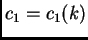 $c_1=c_1(k)$