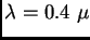 $\lambda=0.4~\mu$